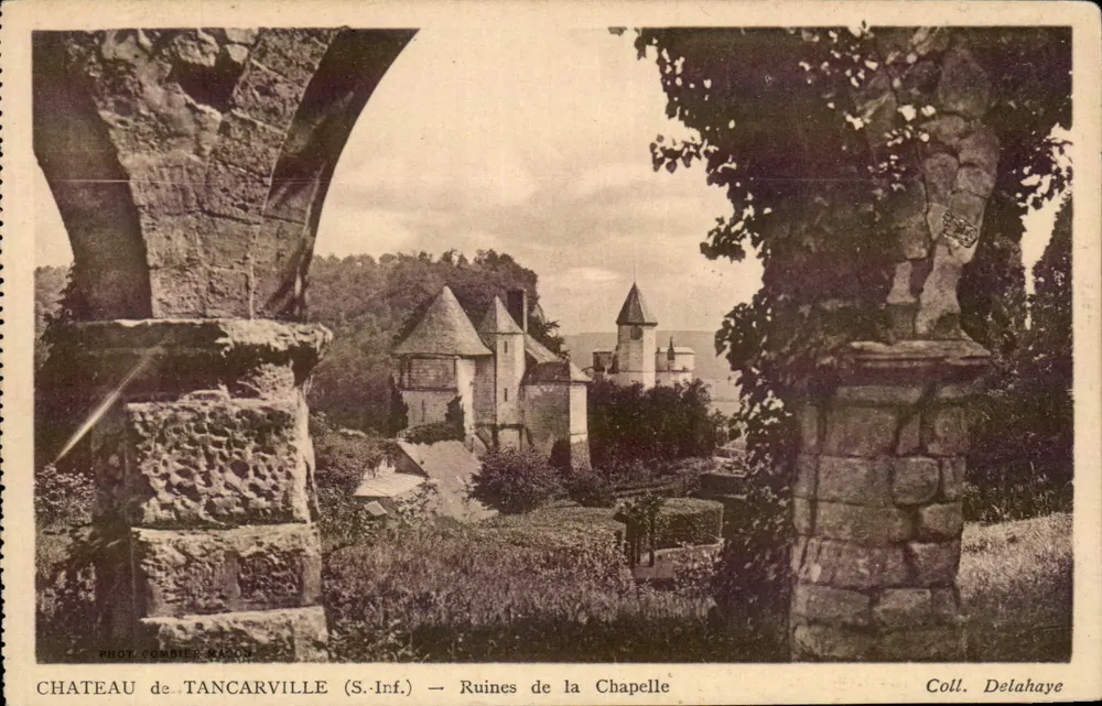 Castillo de Tancarville (S.-Inf.) — Ruinas de la Capilla — Fot. Combier-Raison, Coll. Delahaye - Anverso