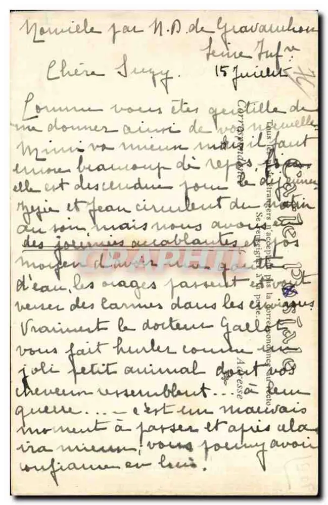 Castelo de TANCARVILLE (Seine-Inférieure), a Torre Coquesart — editor desconhecido, n° 67 - Verso
