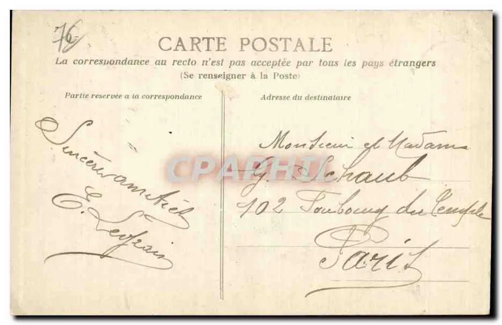 Le Havre - Het bos van Montjean. Het meer — Collectie AD - Achterkant