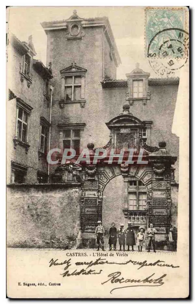 Castres - O Hotel de Vivie - E. Sagnes, editor, Castres - Frente