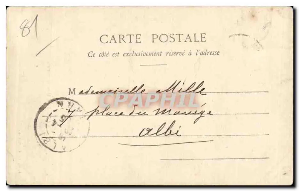 Castres - O Hotel de Vivie - E. Sagnes, editor, Castres - Verso