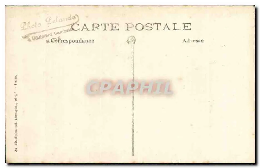 Soldato in uniforme — 89 sulla casquette — Foto Lelanda, Boulevard Gambetta, Parigi - Verso