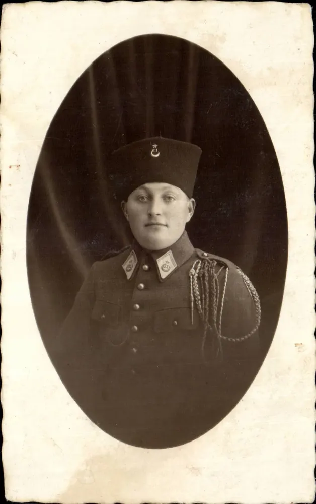 Soldat im Uniform — russische Zeit — Studio Fernand Aime, Kemira-Rabat (Marokko) - Vorderseite