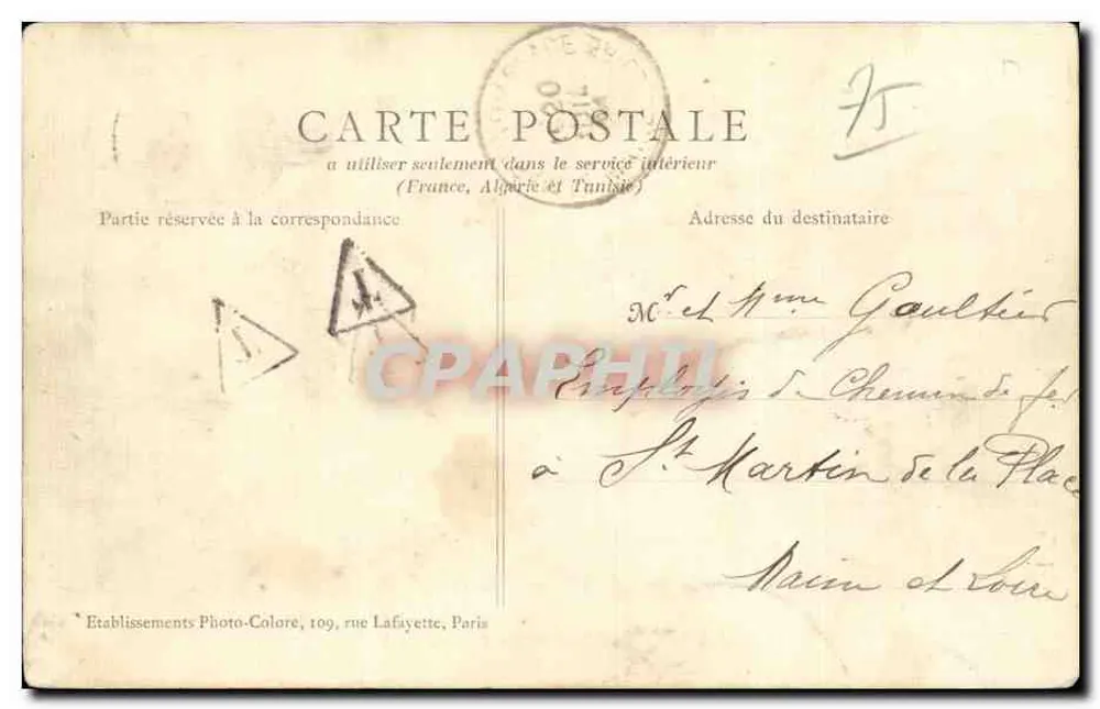 PARIS — De kolommen — Place de la Nation — Ed. Photo-Colore, n°87 - Achterkant
