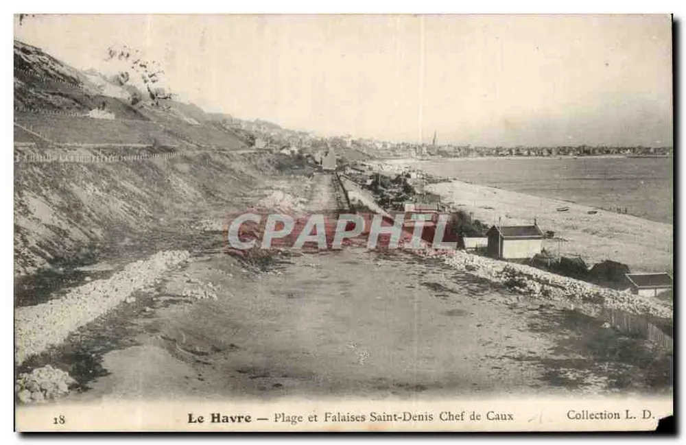 Le Havre — Strände und Klippen Saint-Denis, Chef de Caux — Sammlung L. D. - Vorderseite