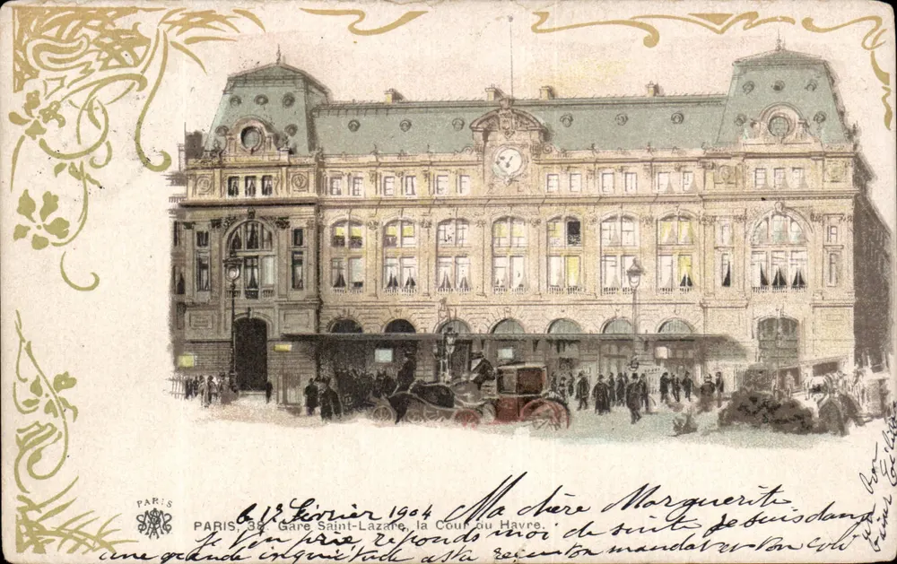 Paris, Gare Saint-Lazare — Ansicht der Station und des Bahnsteigs — Verleger Paris, Seriennummer nicht sichtbar - Vorderseite