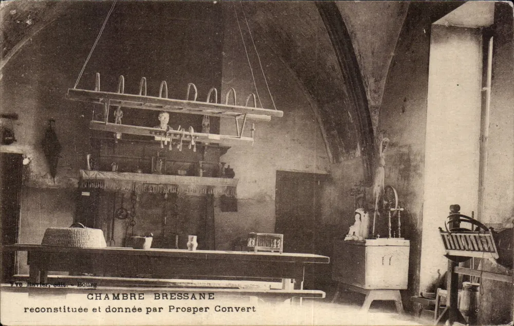 Quarto bressano reconstituído — reconstituído e dado por Prosper Convent — Yvo Havier, edit., Bourg - Frente