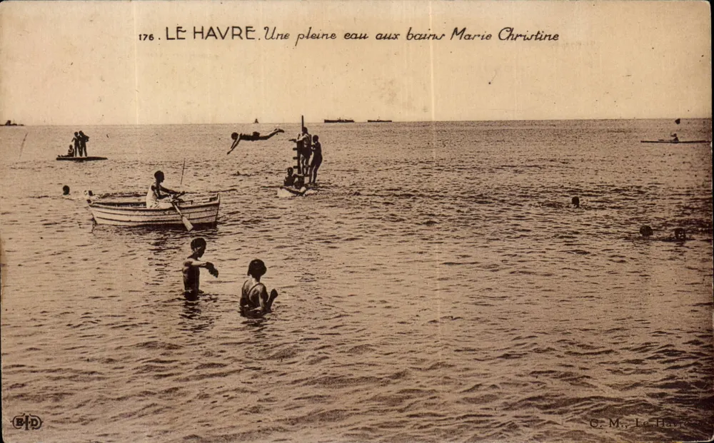 Le Havre — Ein voller Wasserstand an den Bädern Marie Christine — C. M., Le Havre, n°176 - Vorderseite