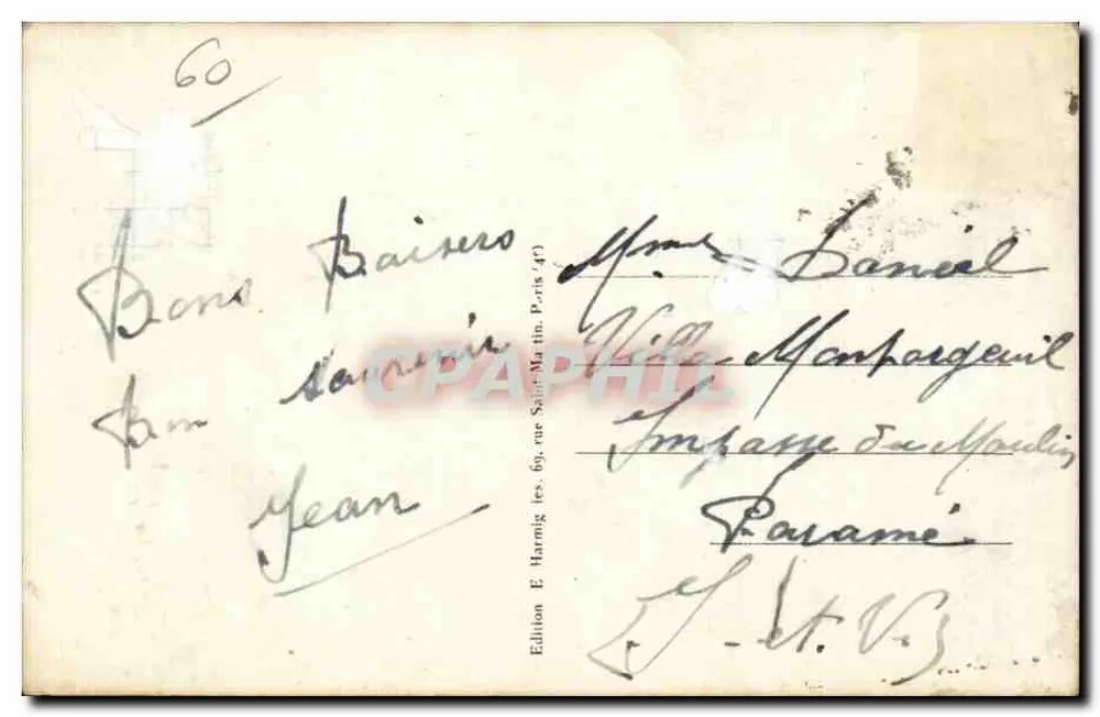 Beauvais - Estátua de Jeanne-Hachette — editor Harmignies, n° 41 - Verso