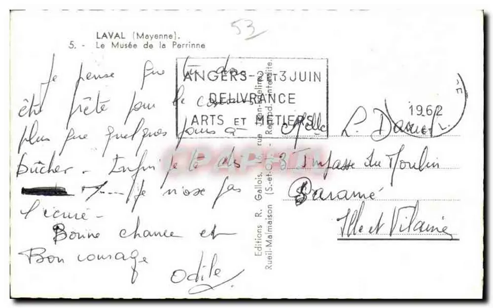 La Vallée (Mayenne) — O Museu da Perrinne — Edições R. Gallois - Verso