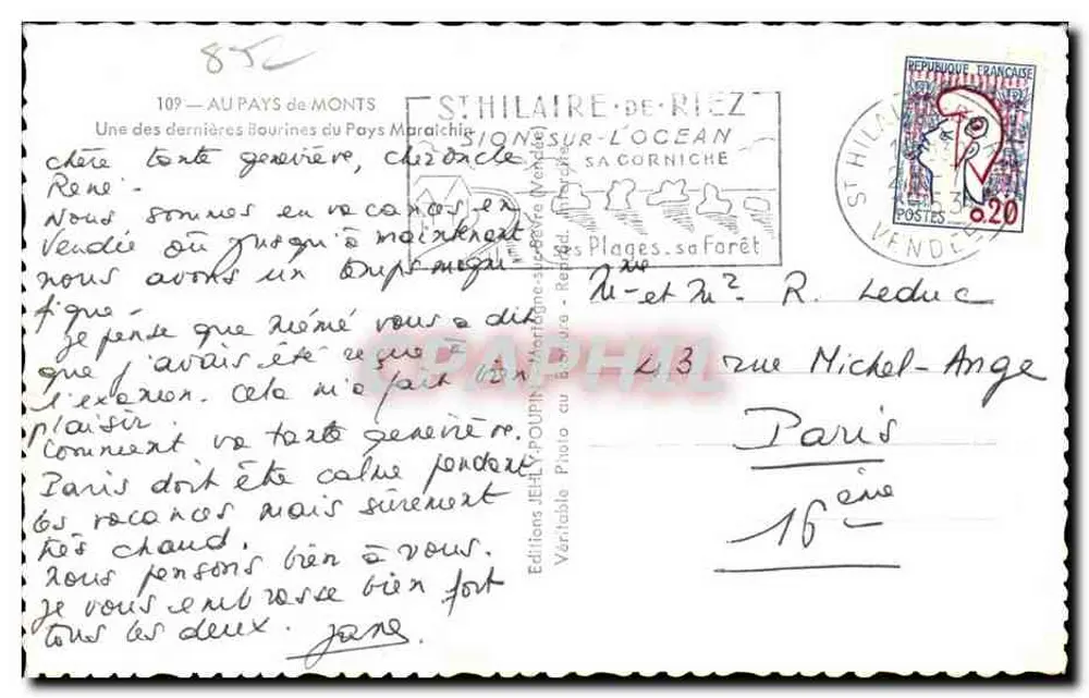 Zimmer im alten Stil — Pays de la Corniche — Editions JELLY - Rückseite