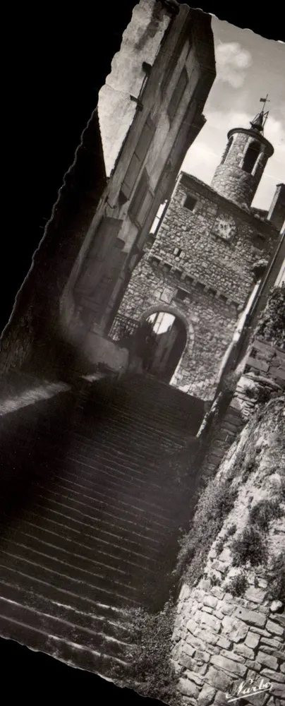 Cordes (Tarn) — Treppen des Vaters und Tor der Uhr — Charles - Vorderseite