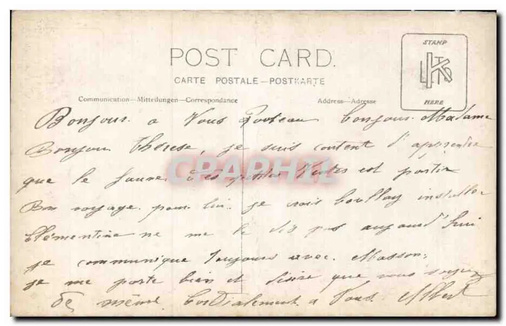 Gruppe von Soldaten und Kindern — vor einer Tür — Verlag STAMP, n° 143 - Rückseite