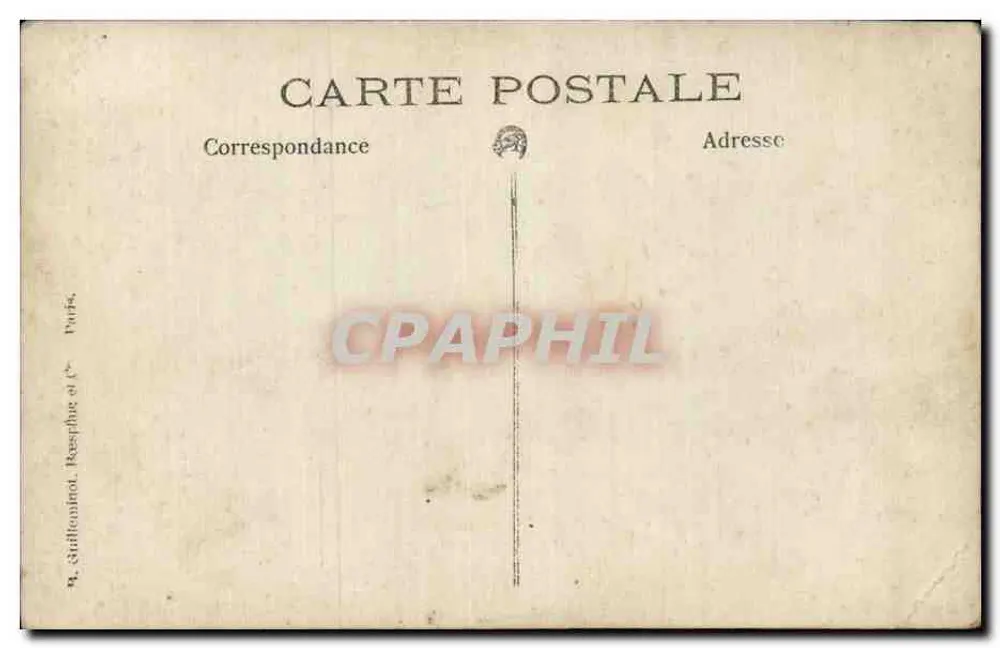 Fünf Soldaten in Uniform — Versammlung um einen Tisch — Verlag R. Giffillennot, Paris - Rückseite