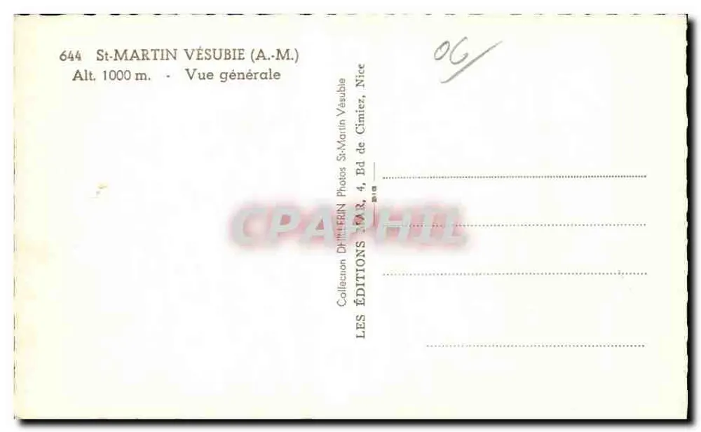 St-Martin-Vésubie - Vista generale - Edizioni D'Hil, Nizza - Verso