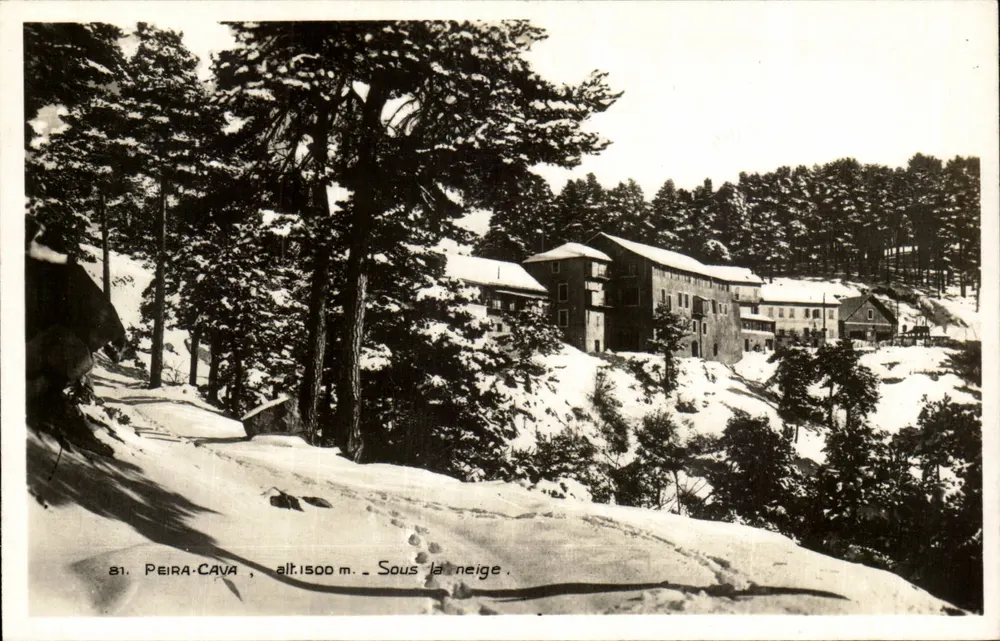 Peira-Cava, alt.1500 m. — Sob a neve — Edição Dhellerin, St-Martin-Vésuble - Frente