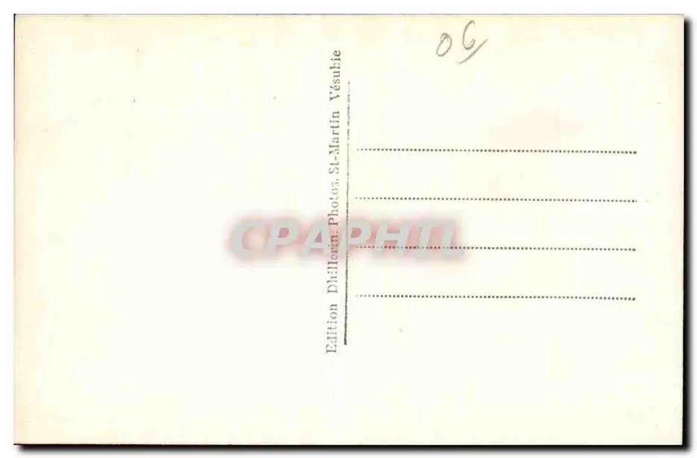 Peira-Cava, alt.1500 m. — Sob a neve — Edição Dhellerin, St-Martin-Vésuble - Verso