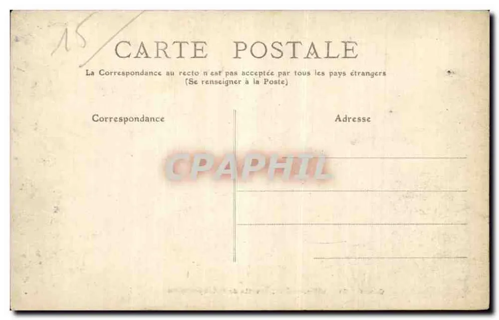 Vic-sur-Cère, Getränkestelle des Betriebs — Ruheplatz im Wald — Verlag Liniévergnes, Nr. 211 - Rückseite