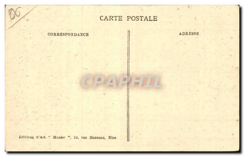 Menton — Os Hotéis — Vale do Borrigo — Foto Munier - Verso