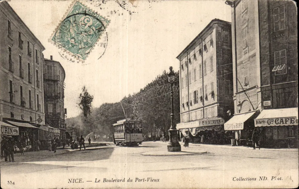 NICE — De Boulevard du Port-Vieux — Collecties ND. Plot. n°554 - Voorkant