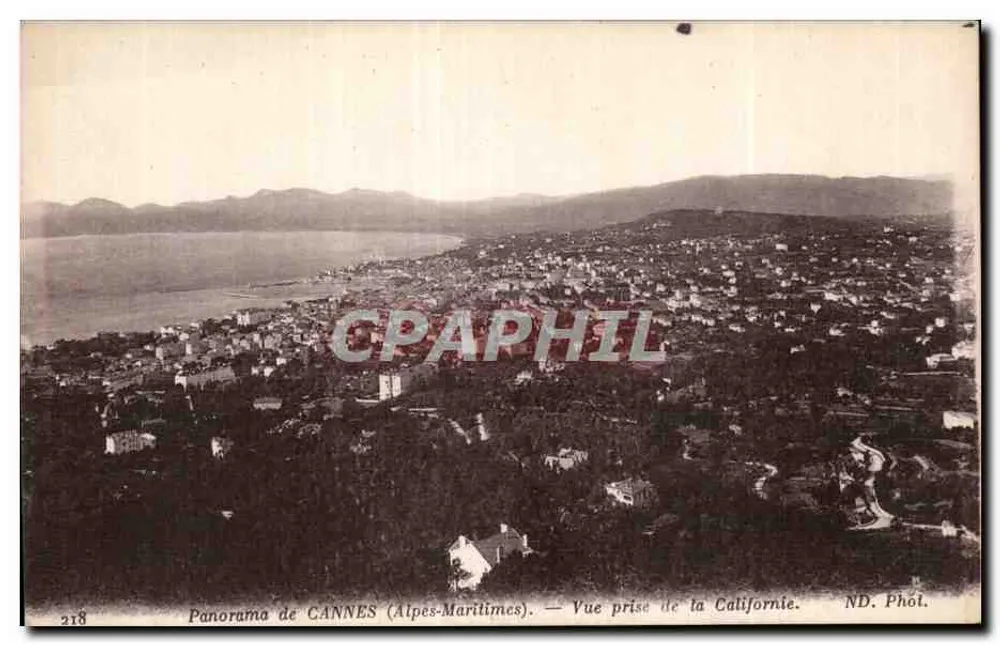 Panorama von CANNES (Alpes-Maritimes) — Aufnahme aus der Californie — ND. Phôt. - Vorderseite