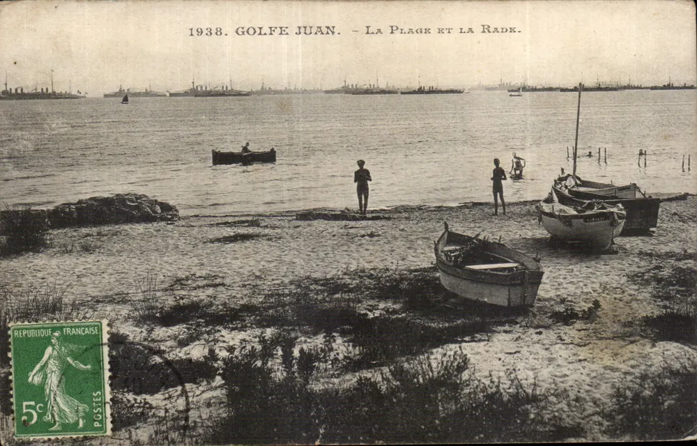 Golfe Juan — A Praia e a Baía — 1938 - Frente