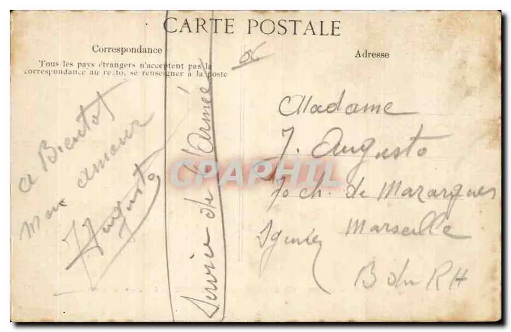 Côte d'Azur - Villefranche-sur-Mer — Die Flotte im Hafen — Verlag FLD, Nr. 1715 - Rückseite