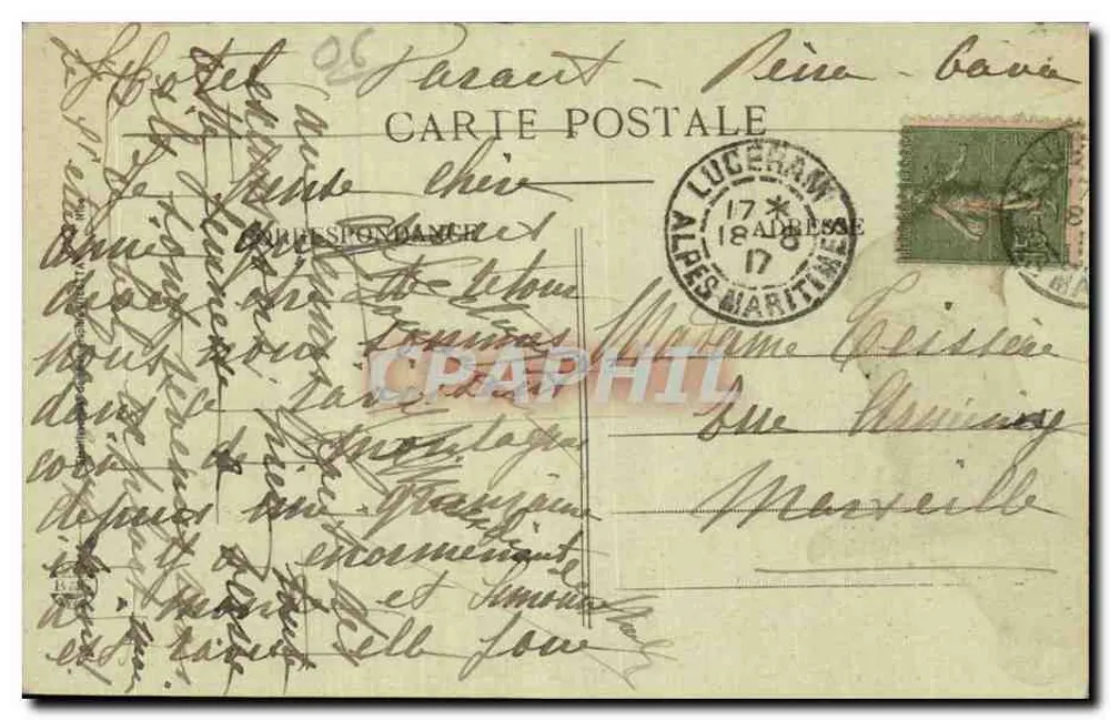 Peïra-Cava (a.-m.) — Station Estivale — Cure d'air — Vue d'ensemble sur la Forêt et les Hôtels — n° 1318 bis - Verso
