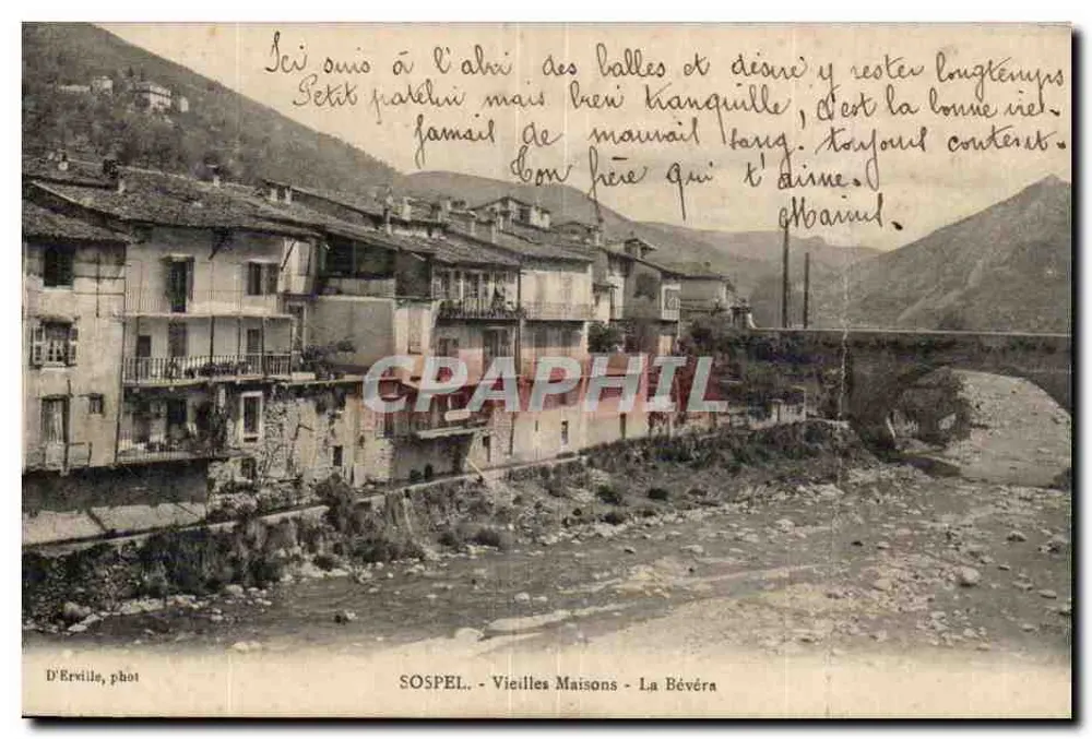 Sospel - Vieilles Maisons - La Bévéra — D'Erville, phot - Frente