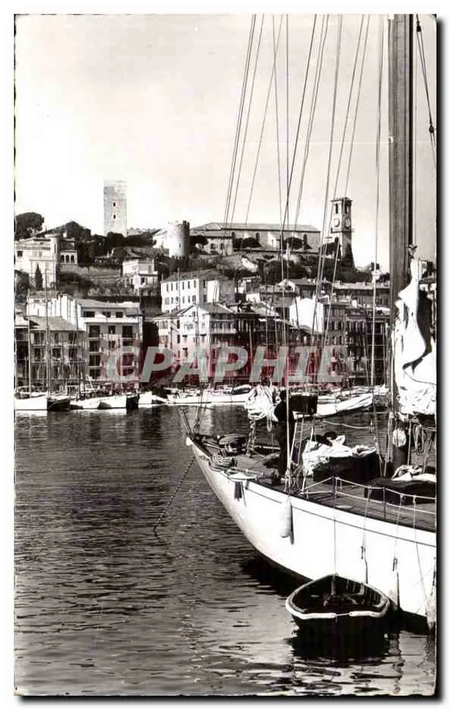 Port Cannes — widok portu z łodziami — Wydawca: Fabryka Francuska - Awers