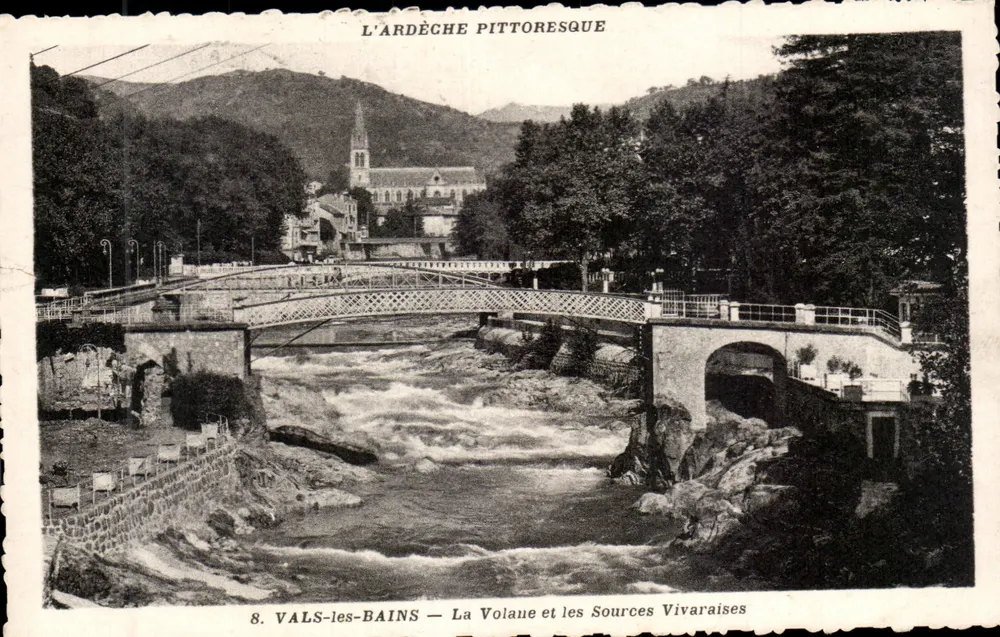 Vals-les-Bains — La Volane und die Vivaraise-Quellen — Die pittoreske Ardèche - Vorderseite