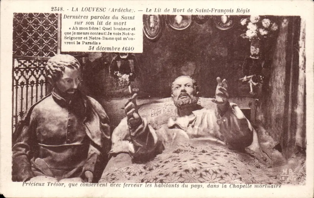 La Louvesc (Ardèche) — Das Sterbebett des heiligen François Régis — Editions d'Art Margerit, Le Puy - Vorderseite