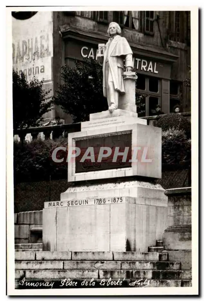 Annonay - Place de la Liberté - Statue von Marc Seguin 1786-1875 - Vorderseite
