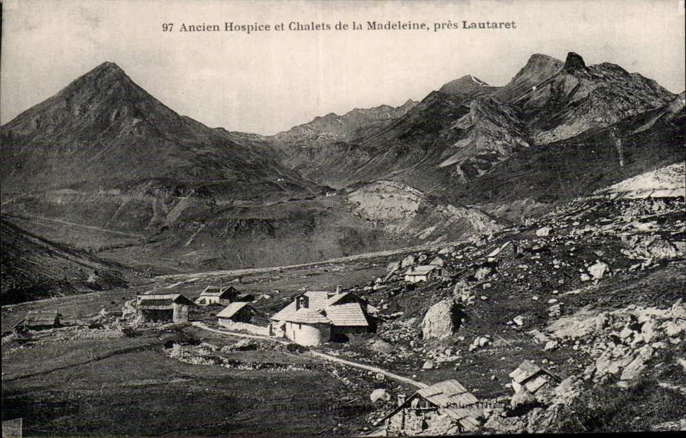 Altes Hospiz und Chalets der Madeleine, nahe Lautaret — Cliché Lindin, n°97 - Vorderseite