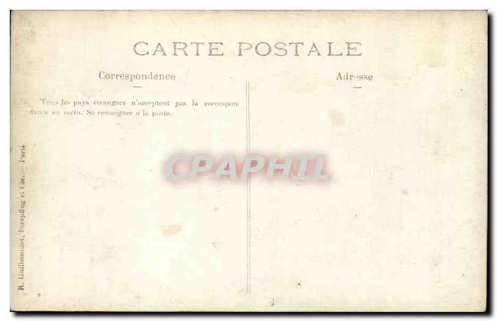 Gruppe von Soldaten — Frankreich — R. Guillenmios, Drucker und Co., Paris - Rückseite