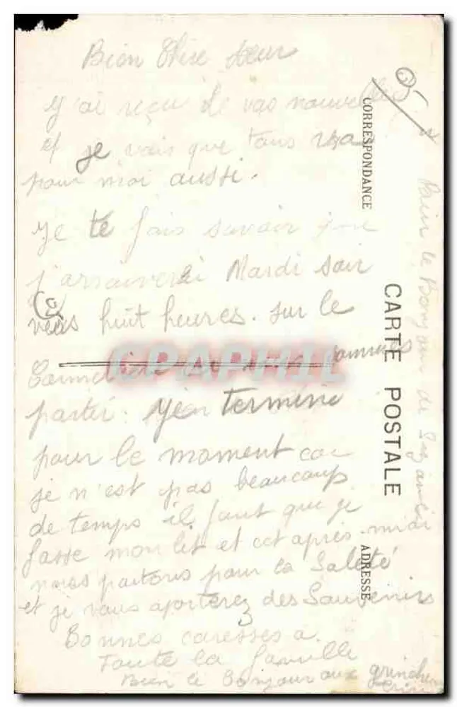 Tal von Champsaur — LA PLAINE-DE-CHABOTTES (1.050 m.) und der Drac — Verlegerin Mlle Joubert, Gap - Rückseite