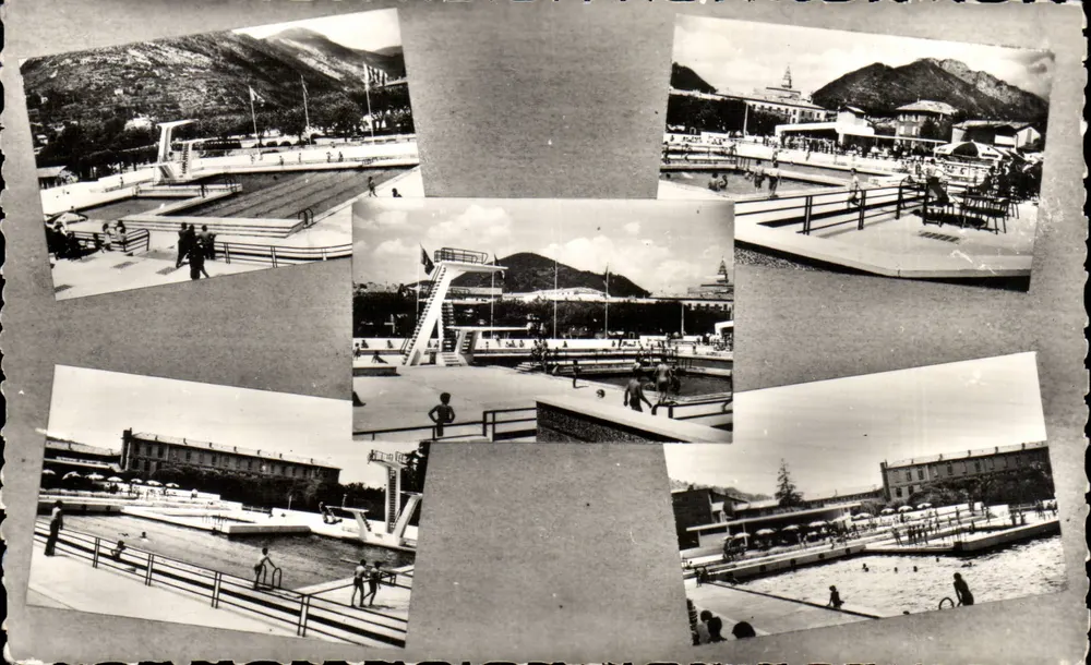 Piscina de Digne-les-Bains — vista panorâmica — Edições Artísticas A.D.I. NICE - Frente