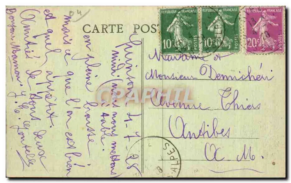 Quinson — Em passeio no Remous — Fot. Combier - Macon - Verso