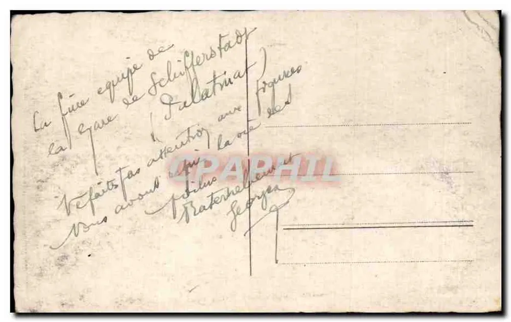 Team aus Schifferstadt — Bahnhof Palatinat — Verlag nicht sichtbar - Rückseite