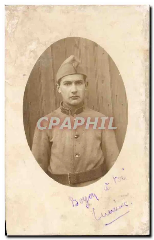 Soldat im Uniform — Portrait — unbekannter Verlag, Seriennummer nicht sichtbar - Vorderseite