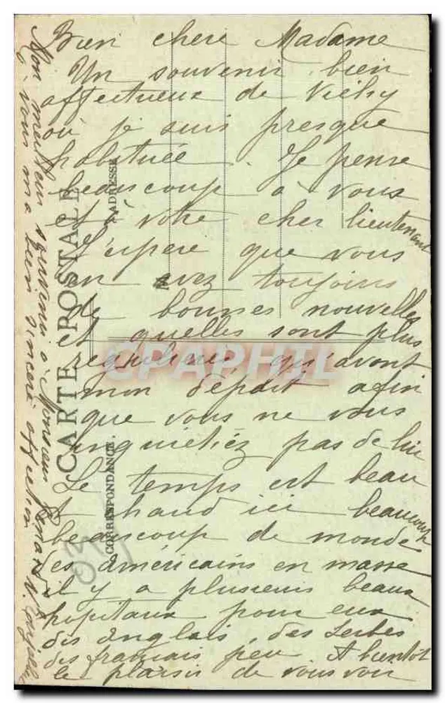Vichy Astoria — Straße von Nîmes - Straße Cunin-Gridaine — unbekannter Verleger - Rückseite