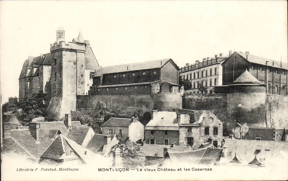 Montluçon — Stare zamki i kaserny — Librairie F. Pointud. Montluçon - Awers