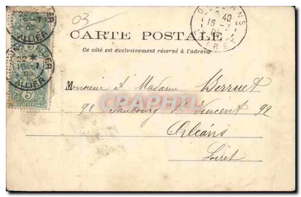Bourbonnais-Kleidung — Verlag C. Boett — Nr. 1007 - Rückseite