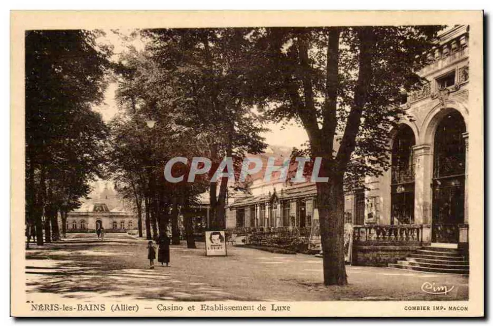 Néris-les-Bains (Allier) — Casino und Luxus-Establishment — Combier Imp. Macon - Vorderseite