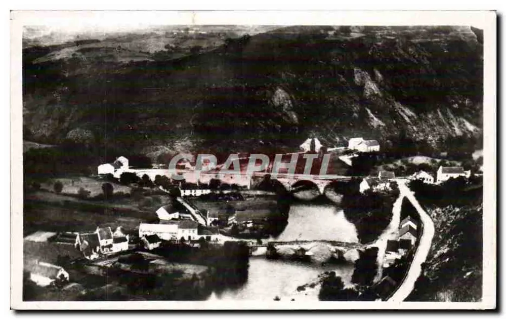 Tal der Sioule — Panorama der beiden Brücken von Menat — Edition Laville, Montluçon - Vorderseite