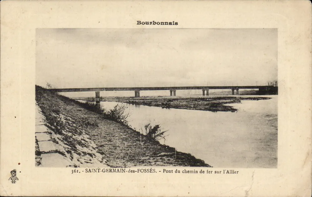 Saint-Germain-des-Fossés — Eisenbahnbrücke über die Allier — Bourbonnais - Vorderseite