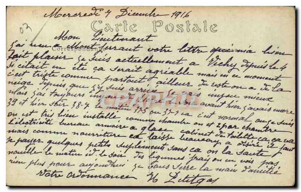 Vichy — De Gekapte Galerij — ND. Fot. n° 210 - Achterkant