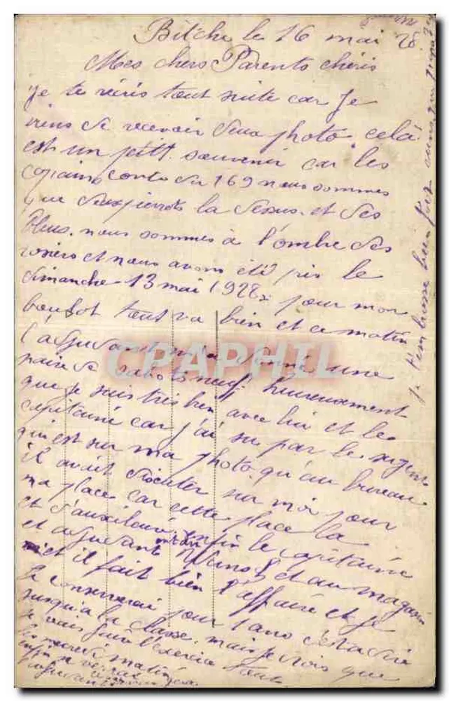 Gruppe Soldaten — 169 au jus ! — Bitcha, 16. Mai 1928 - Rückseite