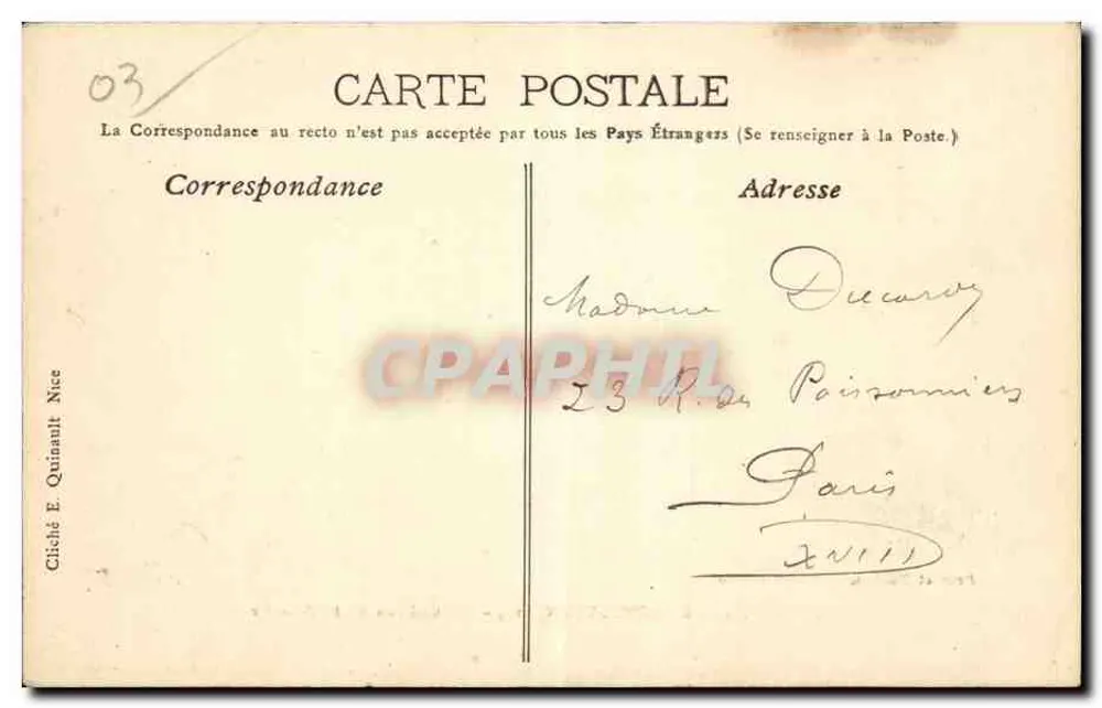 Kasteel de La Guerche — Omgeving van Montluçon — Chéchet uitg. Montluçon 169 - Achterkant