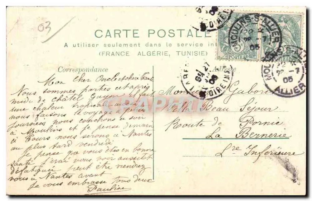 Moulin (Allier), o — Catedral e Casa de Detenção — L' Desvaux, editor, Moulin (Allier) - Verso